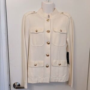 Elegant Cream Jacket with Gold Accents